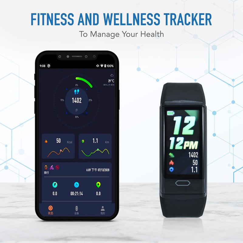 ZewaÂ® Fitness Activity Tracker, Heart Rate Monitor, Free Pro App, Step Counter, Sleep Tracker, Remote Camera Support, Notifications & Alarms, Weather Data Display, Find Phone Feature - Image 4